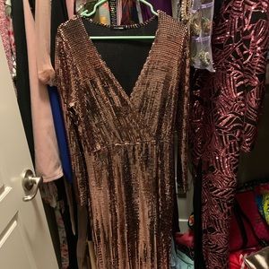 Rose Gold Sequin Dress